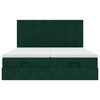vidaXL Cadre de lit ottoman avec matelas vert fonc&eacute; 200x200 cm velours