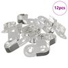 vidaXL Support de tringle de placard 12 pi&egrave;ces Zinc blanc Fer