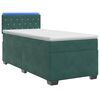 vidaXL Lit de box spring avec matelas et LED Vert fonc&eacute; 80 x 200 cm