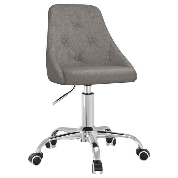 vidaXL Chaise pivotante de bureau Gris fonc&eacute; Tissu