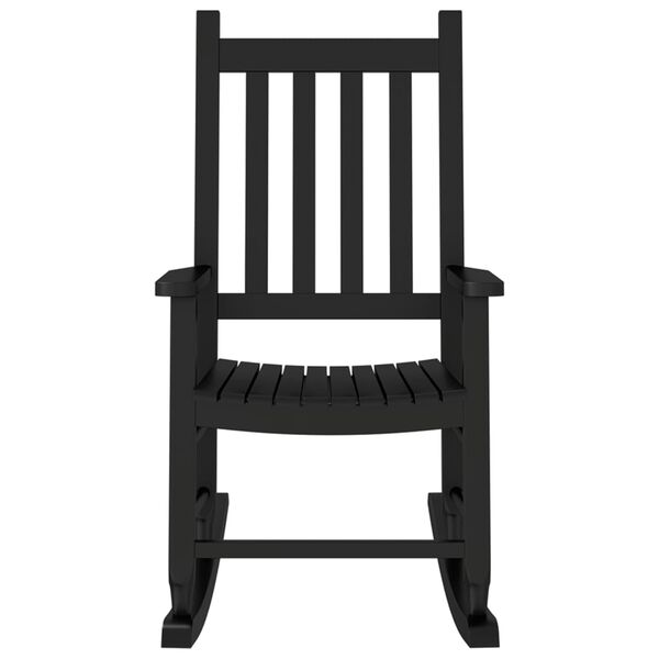 vidaXL Chaises &agrave; bascule enfants lot de 2 noir bois de peuplier massif