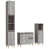 vidaXL Ensemble d'armoires de salle de bain 3 pcs sonoma gris