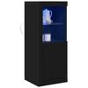 vidaXL Buffet LED Noir 41 x 37 x 100 cm Bois d'ing&eacute;nierie