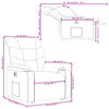 vidaXL Fauteuil inclinable &eacute;lectrique marron fonc&eacute; tissu