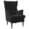 vidaXL Fauteuil Noir Velours