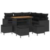 vidaXL Ensemble de canap&eacute; de jardin 9 pcs Noir polyrotin