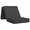 vidaXL Canap&eacute;-lit pliable 75 x 63 x 45 cm Gris fonc&eacute;