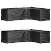 vidaXL Housses de salon de jardin en forme de L 2 pcs 18 &oelig;illets