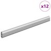 vidaXL Tige de placard 12 pcs Argent&eacute; 316 x 15 x 29 mm