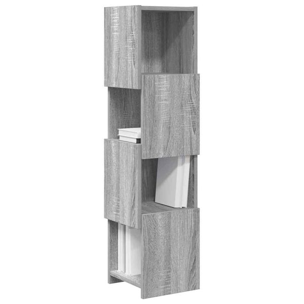 vidaXL Meuble d'angle Gris Sonoma 25,5x25x102cm Bois d'ing&eacute;nierie