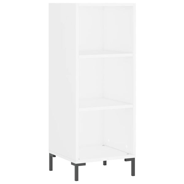 vidaXL Buffet haut Blanc brillant 34,5x32,5x180 cm Bois d'ing&eacute;nierie