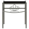 vidaXL Tables de chevet 2 pcs Gris et noir M&eacute;tal et verre