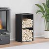 vidaXL Portant de bois chauffage noir 40x30x75 cm