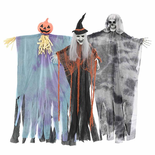 vidaXL Fant&ocirc;me Suspendu Halloween 3 pcs Multicolore 61 x 97 cm