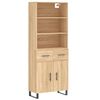vidaXL Buffet haut Ch&ecirc;ne sonoma 69,5x34x180 cm Bois d'ing&eacute;nierie