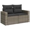vidaXL Salon de jardin avec coussins 10 pcs gris r&eacute;sine tress&eacute;e