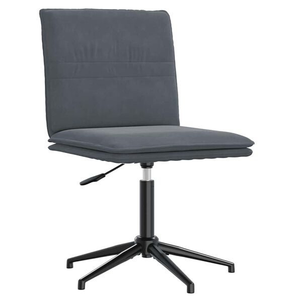 vidaXL Chaises &agrave; manger lot de 4 Gris fonc&eacute; Velours