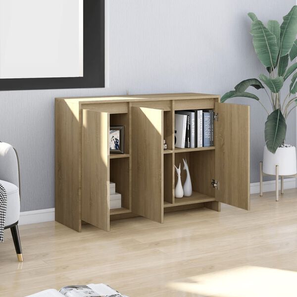 vidaXL Buffet Ch&ecirc;ne sonoma 102x33x75 cm Bois d'ing&eacute;nierie