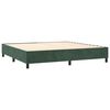 vidaXL Sommier &agrave; lattes de lit matelas et LED Vert fonc&eacute; 200x200 cm