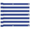 vidaXL &Eacute;cran de balcon Blanc et bleu 75x300 cm Tissu Oxford