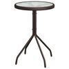 vidaXL Ensemble bistro de jardin 3 pcs Marron Acier