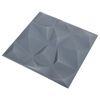 vidaXL Panneaux muraux 3D 12 pcs 50x50 cm gris diamant 3 m²