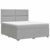 vidaXL Lit boxspring avec matelas Gris clair 160 x 200 cm Tissu