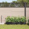 vidaXL Cache-pot de jardin 4 pcs Noir Acier