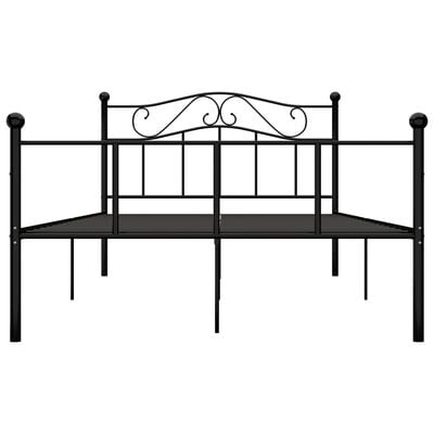 vidaXL Cadre de lit sans matelas noir métal 120x200 cm