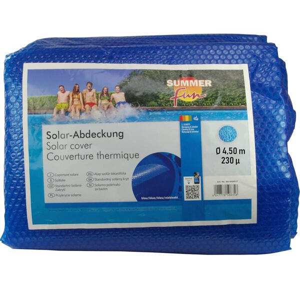Summer Fun Couverture solaire de piscine d'&eacute;t&eacute; Rond 450 cm PE Bleu