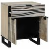 vidaXL Cabinet de chevet avec tiroir Blanc et Noir 50 x 33 x 60 cm
