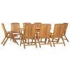 vidaXL Ensemble &agrave; manger de jardin 9 pcs Bois de teck solide