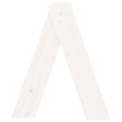 vidaXL Tabourets lot de 2 blanc 40x40x45 cm bois massif de pin