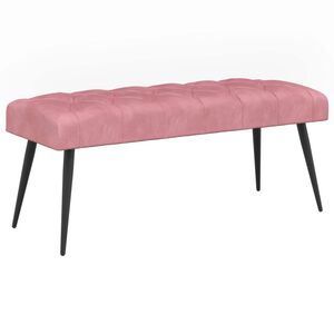 vidaXL Banc avec capitonnage bouton Rose 110 x 40 x 46 cm Velours