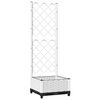 vidaXL Jardini&egrave;re avec treillis Blanc 40x40x121,5 cm PP