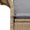vidaXL Canapé de jardin avec coussin Beige 141 x 62 x 69 cm polyrotin