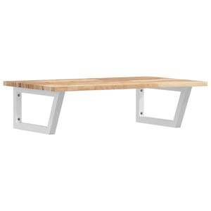 vidaXL &Eacute;tag&egrave;re de vasque murale acier et bois massif d'acacia