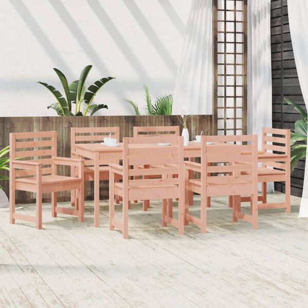 vidaXL Ensemble &agrave; manger de jardin 7 pcs bois massif Douglas