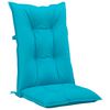 vidaXL Coussins de chaise de jardin &agrave; dossier haut lot de 4 turquoise