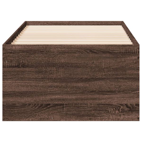 vidaXL Lit de jour avec tiroirs sans matelas ch&ecirc;ne marron 75x190 cm