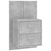 vidaXL Tables de chevet murales 2 pcs Gris béton