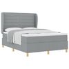 vidaXL Lit &agrave; ressorts avec matelas gris fonc&eacute; 90x190 cm Gris clair