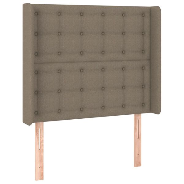 vidaXL T&ecirc;te de lit &agrave; LED Taupe 93x16x118/128 cm Tissu