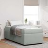 vidaXL Cadre de lit avec matelas Gris clair 90 x 200 cm tissu