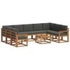 vidaXL Ensemble de canap&eacute;s d'ext&eacute;rieur 10 pc Naturel et Anthracite