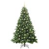 vidaXL Sapin de No&euml;l artificiel avec 300 LED Vert 210 cm PE et PVC