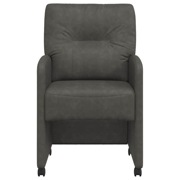 vidaXL Chaises de Salle à Manger avec Roues 2 pcs Noir 57 x 67 x 95 cm