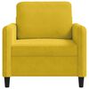 vidaXL Fauteuil Jaune 60 cm Velours