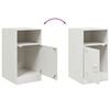 vidaXL Tables de chevet 2 pcs blanc 34,5x39x62 cm acier