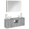 vidaXL Ensemble d'armoire de salle de bain 4 pcs Sonoma gris
